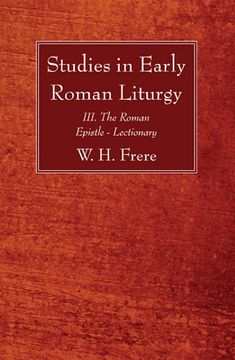 portada studies in early roman liturgy: iii. the roman epistle - lectionary (en Inglés)