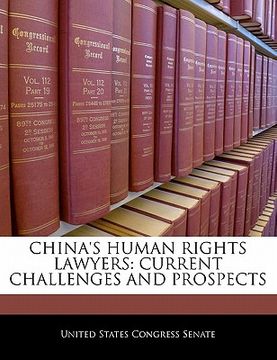 portada china's human rights lawyers: current challenges and prospects (en Inglés)