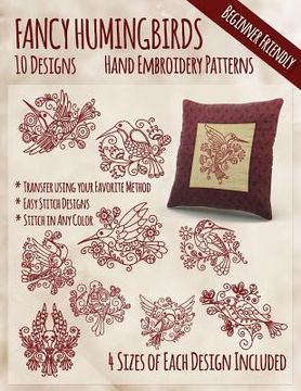 portada Fancy Hummingbirds Hand Embroidery Patterns (en Inglés)