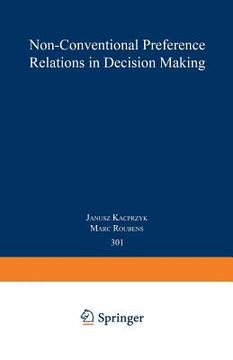 portada non-conventional preference relations in decision making (en Inglés)