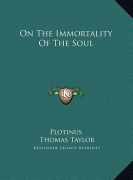 portada on the immortality of the soul on the immortality of the soul (in English)