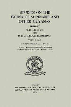 portada Studies on the Fauna of Suriname and Other Guyanas: Volume XVI (en Inglés)