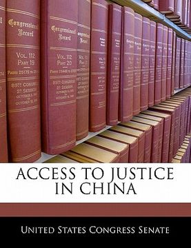 portada access to justice in china (en Inglés)