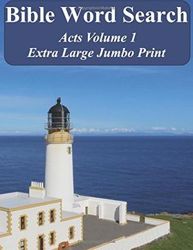 portada Bible Word Search Acts Volume 1: King James Version Extra Large Jumbo Print (Bible Memory Lighthouse Series)