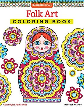portada Folk Art Coloring Book (Coloring Is Fun)