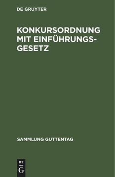 portada Konkursordnung mit Einführungsgesetz (in German)