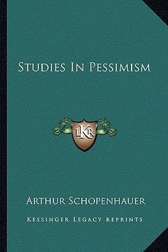 portada studies in pessimism