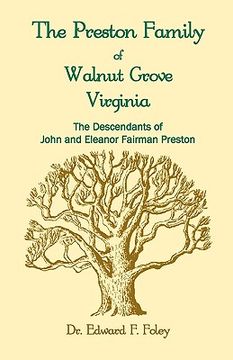 portada the prestons of walnut grove, virginia (en Inglés)