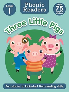 portada The Three Little Pigs: Phonic Readers age 4-6 Level 1 (English Educational Books) (en Inglés)