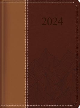 portada The Treasure of Wisdom - 2024 Executive Agenda - Two-Toned Brown: An Executive Themed Daily Journal and Appointment Book with an Inspirational Quotati