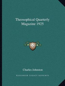 portada theosophical quarterly magazine 1925 (en Inglés)