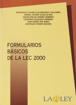 portada Formularios básicos de la Ley 2000