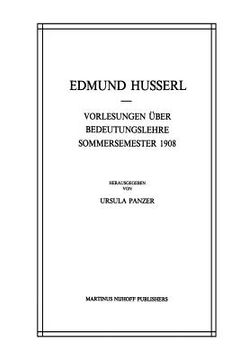 portada Vorlesungen Über Bedeutungslehre Sommersemester 1908 (en Inglés)