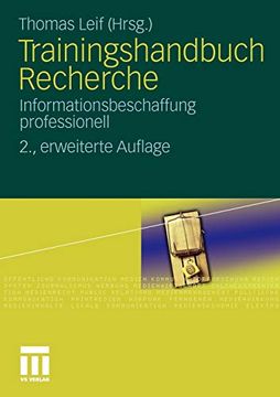 portada Trainingshandbuch Recherche: Informationsbeschaffung Professionell (en Alemán)