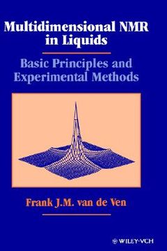 portada multidimensional nmr in liquids: basic principles and experimental methods (en Inglés)