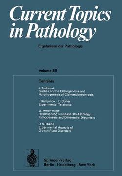 portada current topics in pathology: ergebnisse der pathologie (en Inglés)