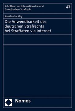 portada Die Anwendbarkeit des Deutschen Strafrechts bei Straftaten via Internet (en Alemán)