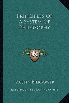 portada principles of a system of philosophy (en Inglés)