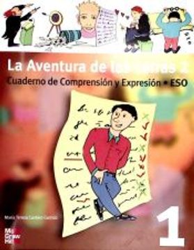 portada La Aventura de las Letras 2 (1º Eso): Cuaderno de Comprension y e Xpresion (in Spanish)