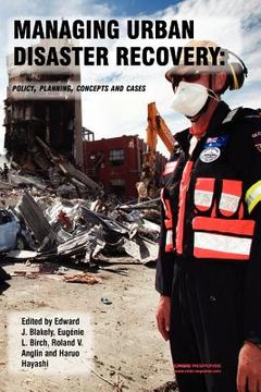 portada managing urban disaster recovery: policy, planning, concepts and cases