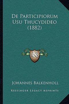 portada De Participiorum Usu Thucydideo (1882) (en Latin)