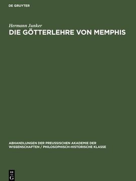 portada Die Götterlehre von Memphis (en Alemán)