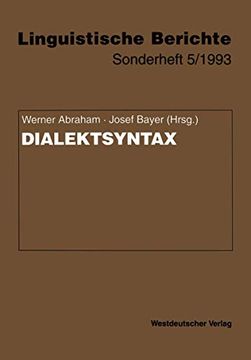 portada Dialektsyntax (en Alemán)