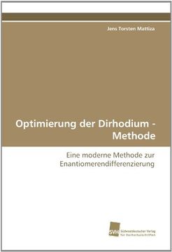 portada Optimierung der Dirhodium - Methode: Eine moderne Methode zur Enantiomerendifferenzierung