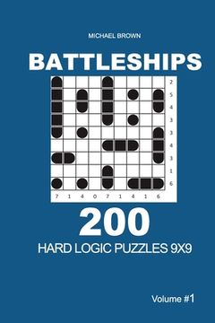 portada Battleships - 200 Hard Logic Puzzles 9x9 (Volume 1) (en Inglés)