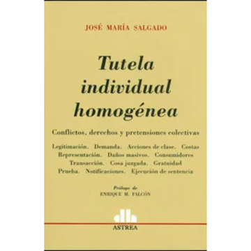 portada tutela individual homogénea (in Spanish)
