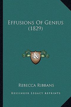 portada effusions of genius (1829) (in English)
