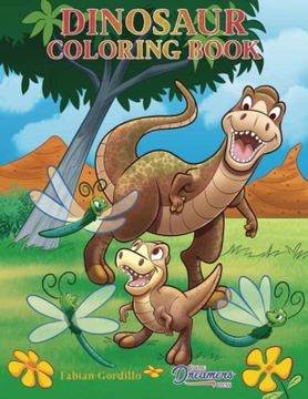 portada Dinosaur Coloring Book: For Kids Ages 4-8, 9-12 (Young Dreamers Coloring Books) (en Inglés)