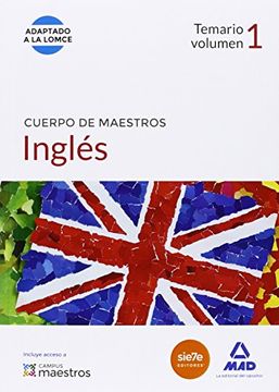 portada Cuerpo de Maestros Inglés. Temario volumen 1 (Maestros 2015)