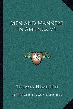 portada men and manners in america v1 (en Inglés)