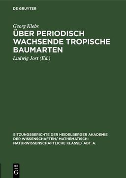 portada Über Periodisch Wachsende Tropische Baumarten (en Alemán)