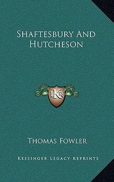 portada shaftesbury and hutcheson (in English)