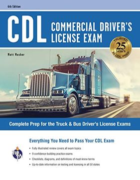 portada Cdl - Commercial Driver's License Exam, 6th ed. (Cdl Test Preparation) (in English)