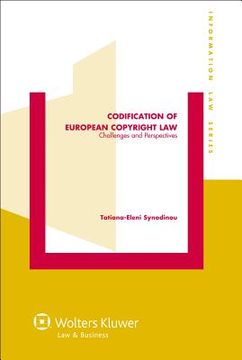 portada codification of european copyright law challenges and perspectives (en Inglés)