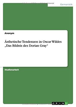 portada Sthetische Tendenzen in Oscar Wildes das Bildnis des Dorian Gray (en Alemán)