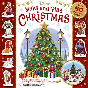 portada Disney Make & Play Christmas: Create a Festive Press-Out Scene Featuring Your Favorite Disney Characters (en Inglés)