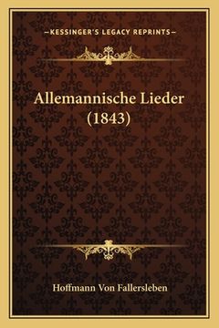 portada Allemannische Lieder (1843) (en Alemán)