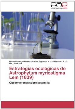 portada Estrategias Ecologicas de Astrophytum Myriostigma LEM (1839)