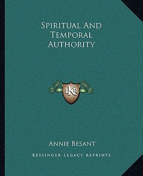portada spiritual and temporal authority (en Inglés)