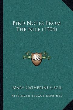 portada bird notes from the nile (1904) (en Inglés)