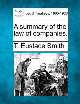 portada a summary of the law of companies. (in English)