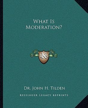 portada what is moderation? (in English)
