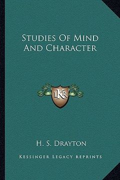 portada studies of mind and character (en Inglés)