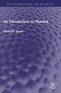 portada An Introduction to Hearing (Psychology Revivals) (en Inglés)