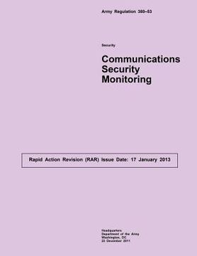 portada Army Regulation 380-53 Security Communications Security Monitoring (en Inglés)