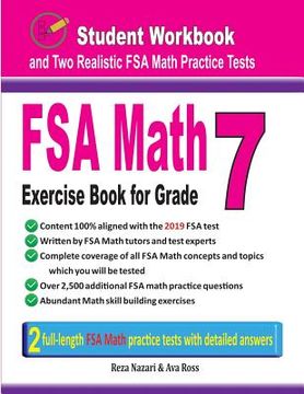 portada FSA Math Exercise Book for Grade 7: Student Workbook and Two Realistic FSA Math Tests 